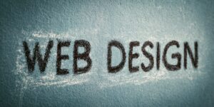 Webdesign an Wand geschrieben